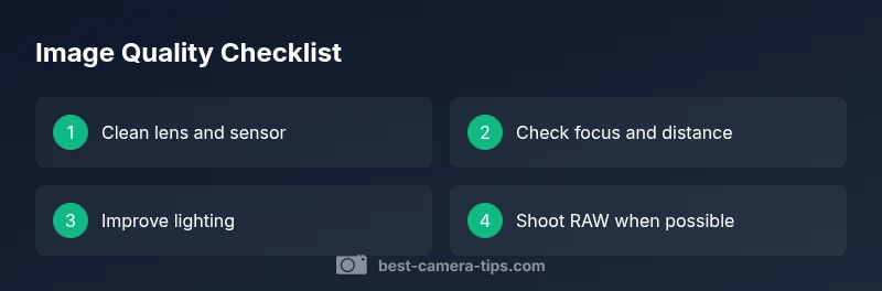 Checklist for improving camera image quality