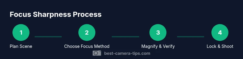 Process infographic showing focus steps from planning to shooting